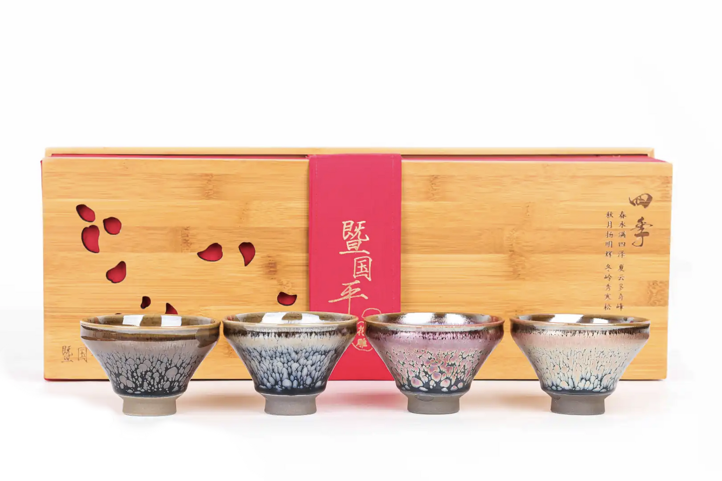 Four Seasonal Flower Carving