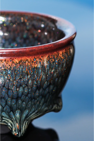 Partridge spotted glazed pottery